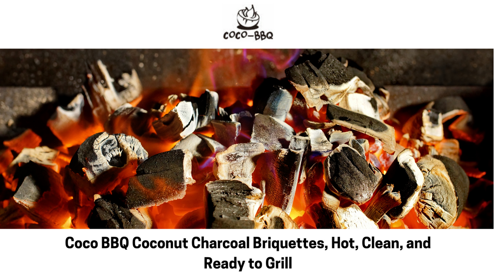 Coco BBQ Coconut Charcoal Briquettes, Hot, Clean, and Ready to Grill
